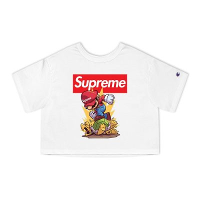 Supreme Super Mario Champion Lady Crop-Top T-Shirt CTB2945