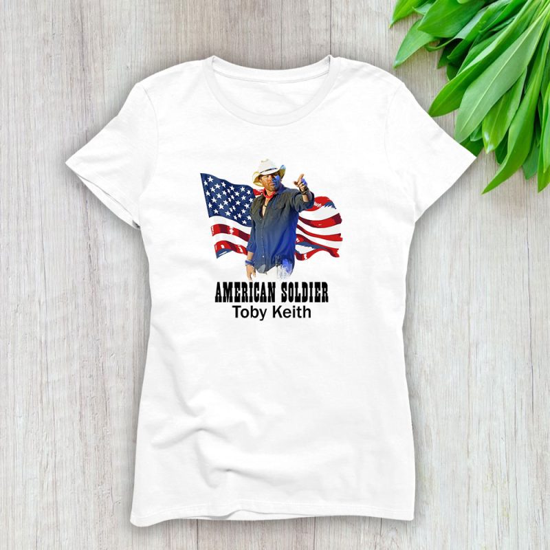 Toby Keith American Soldier Country Music Legend Homage Lady T-Shirt Women Tee LTL12467
