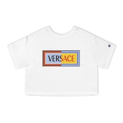 Versace Luxury Logo Champion Lady Crop-Top T-Shirt CTB2600