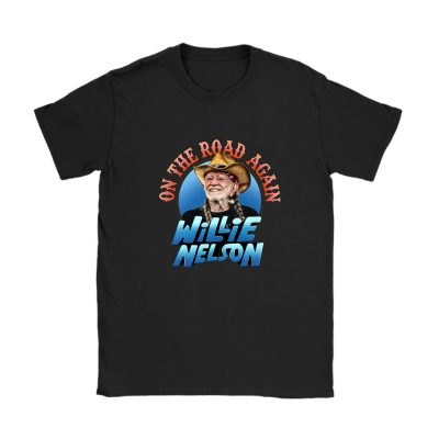 Willie Nelson An American Legend On The Road Again Unisex T-Shirt Cotton Tee TAT10818