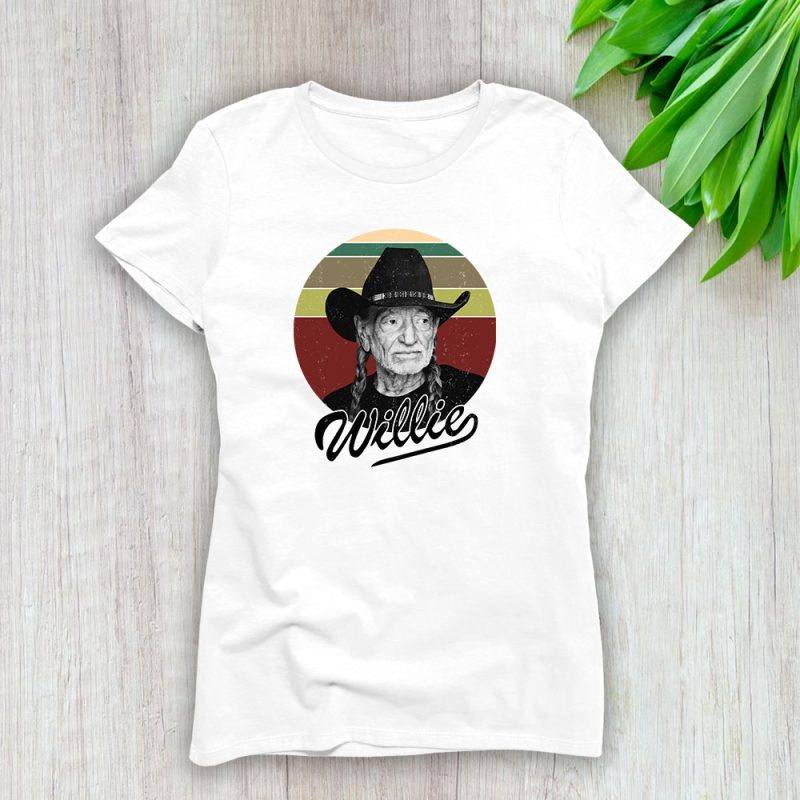 Willie Nelson Willie Hugh Nelson The Outlaw Cowboy Lady T-Shirt Women Tee LTL10825