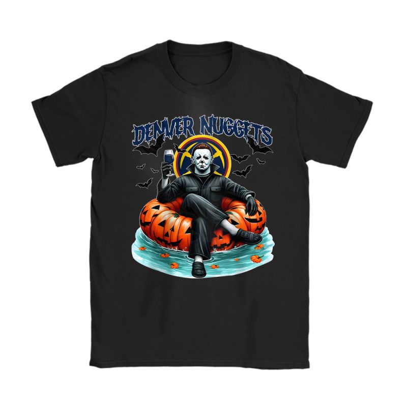 Denver Nuggets x Halloween Masquerade NBA x Michael Myers Masked Killer Unisex T-Shirt Cotton Tee TAT15826