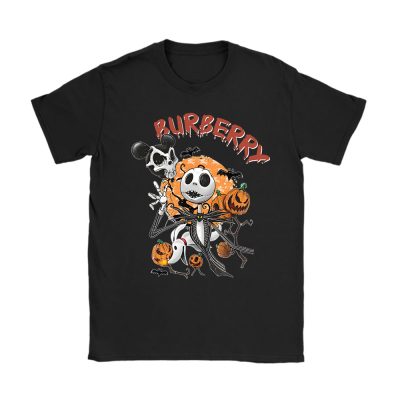 Disney Nightmare On The Main Street Jack Skellington Burberry Unisex T-Shirt Cotton Tee TAT14657