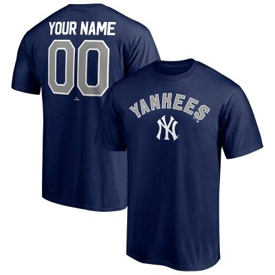 New York Yankees Navy Personalized Team Winning Streak Name & Number Unisex T-Shirt Cotton Tee