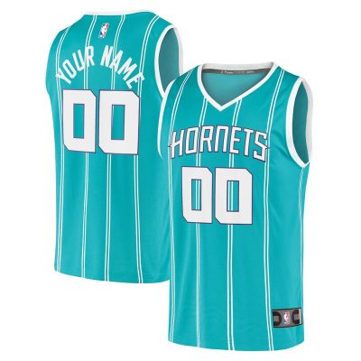 Charlotte Hornets Fast Break Replica Custom Jersey - Icon Edition - Teal