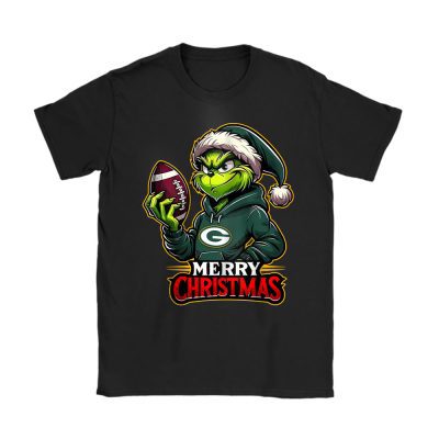 Green Bay Packers Merry Christmas NFL Gift For Fan Cute Grinch Unisex T-Shirt Cotton Tee TAT20560