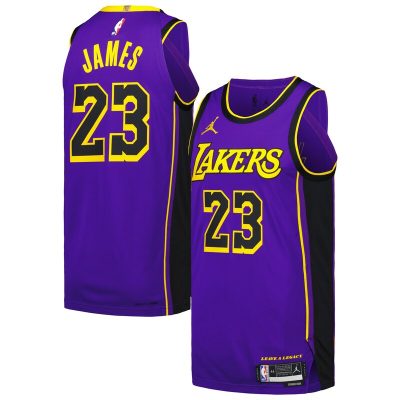 LeBron James Los Angeles Lakers Player Jersey - Statement Edition - Purple