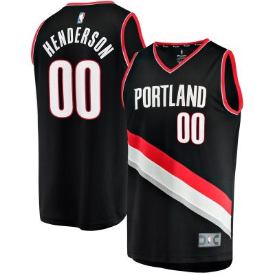 Scoot Henderson Portland Trail Blazers Youth Fast Break Replica Jersey - Icon Edition - Black