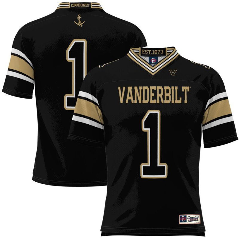 #1 Vanderbilt Commodores GameDay Greats Football Jersey - Black