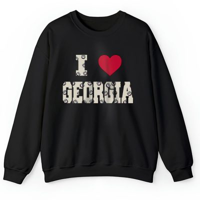 Georgia Team College Football Bulldogs Football I Love Bulldogs Unisex Sweatshirt TAS23359