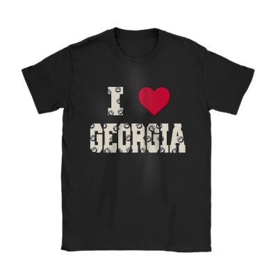 Georgia Team College Football Bulldogs Football I Love Bulldogs Unisex T-Shirt Cotton Tee TAT23359
