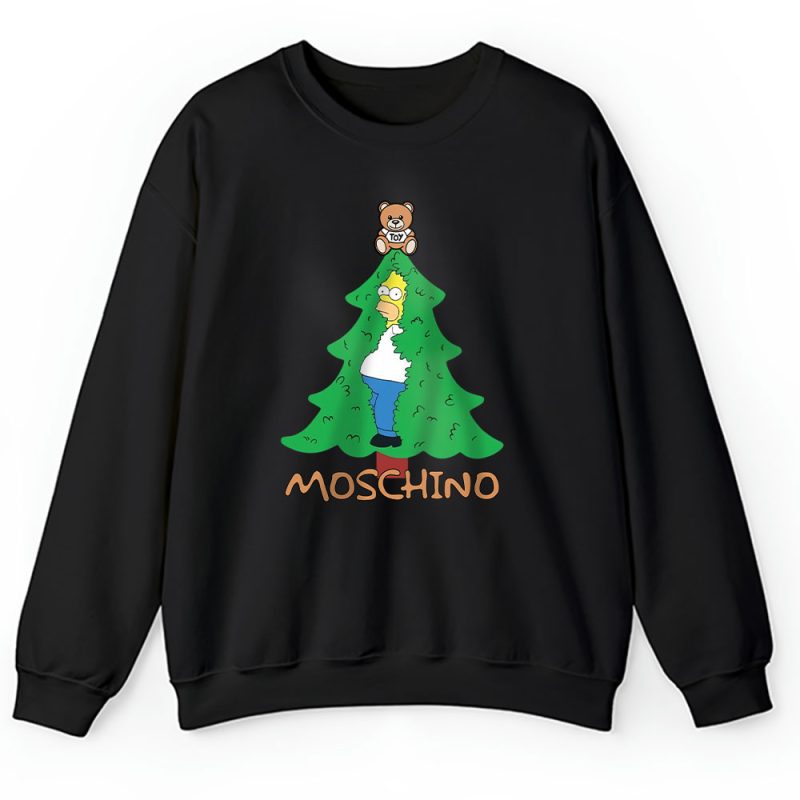 Homer Simpson Christmas Tree Moschino Unisex Sweatshirt TAS23336