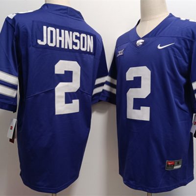 Kansas State Wildcats #2 Avery Johnson Purple Vapor Stitched Jersey