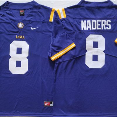 LSU Tigers #8 Malik Nabers Purple Stitched Jersey