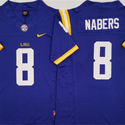 LSU Tigers #8 Malik Nabers Royal F.U.S.E. Stitched Jersey