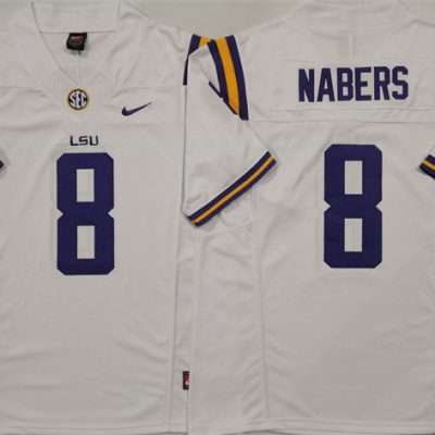 LSU Tigers #8 Malik Nabers White F.U.S.E. Stitched Jersey