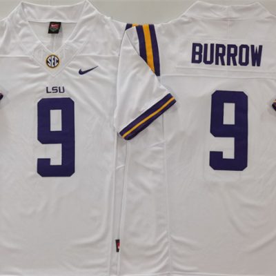 LSU Tigers #9 Joe Burreaux White F.U.S.E. Stitched Jersey