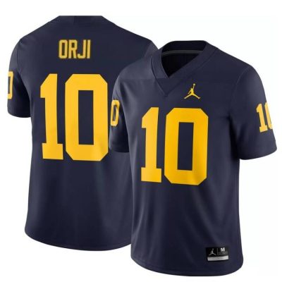 Michigan Wolverines #10 Alex Orji Navy Stitched Jersey
