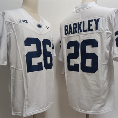 Penn State Nittany Lions #26 Saquon Barkley White F.U.S.E. Stitched Jersey