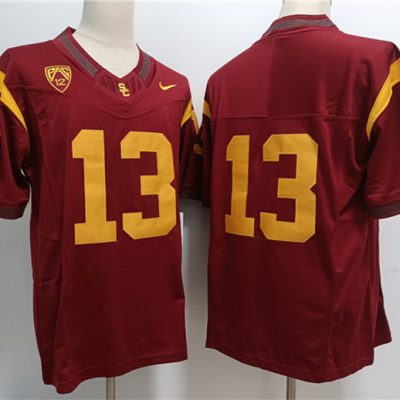 USC Trojans #13 Caleb Williams Red F.U.S.E. Stitched Jersey