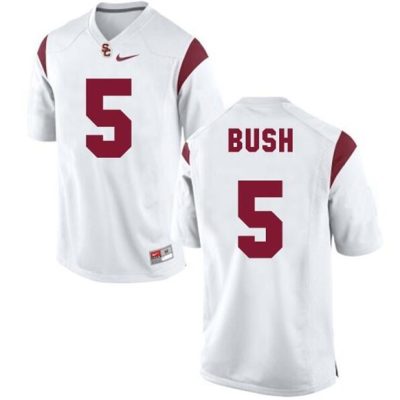 USC Trojans #5 Reggie Bush White Stitched Jersey