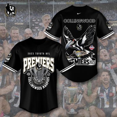 2023 AFL Premiers Collingwood FC Baseball Jersey BJG1584