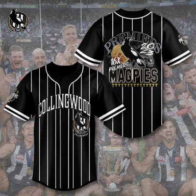 2023 AFL Premiers Collingwood FC Baseball Jersey BJG1586
