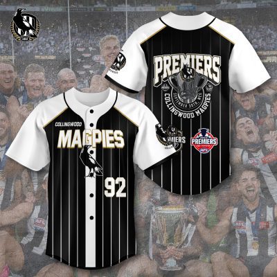 2023 AFL Premiers Collingwood FC Baseball Jersey BJG1587