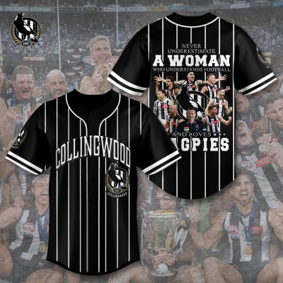 2023 AFL Premiers Collingwood FC Baseball Jersey BJG1591