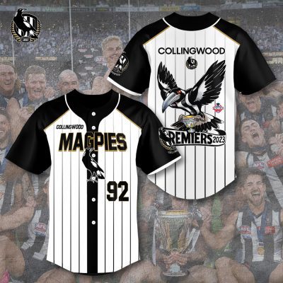 2023 AFL Premiers Collingwood FC Baseball Jersey BJG1593