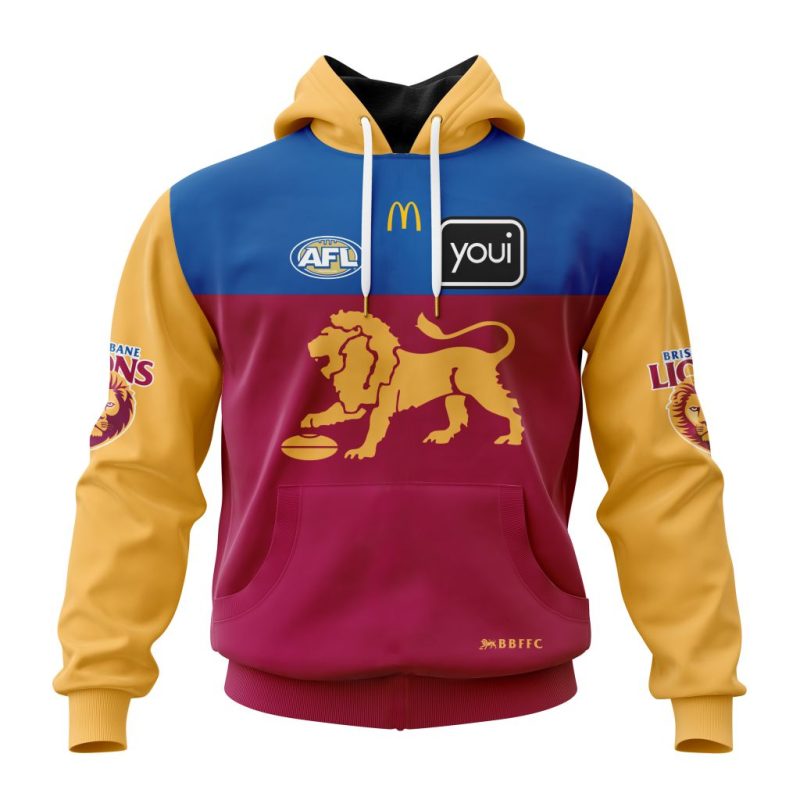 AFL Brisbane Lions Personalized 2025 Home Kits Unisex Hoodie