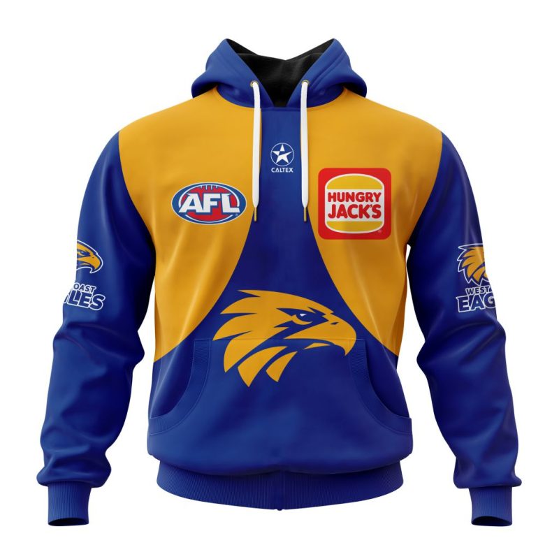 AFL West Coast Eagles Personalized 2025 Home Kits Unisex Hoodie