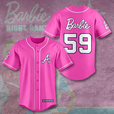 Atlanta Braves x Barbie Night Game Baseball Jersey BJG1308