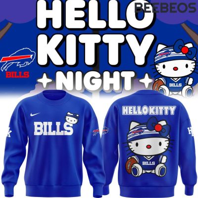 Buffalo Bills x Hello Kitty Unisex Performance Blue Sweatshirt