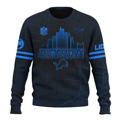 Detroit Lions Back In Black NFL Limited Edition New Sweatshirt