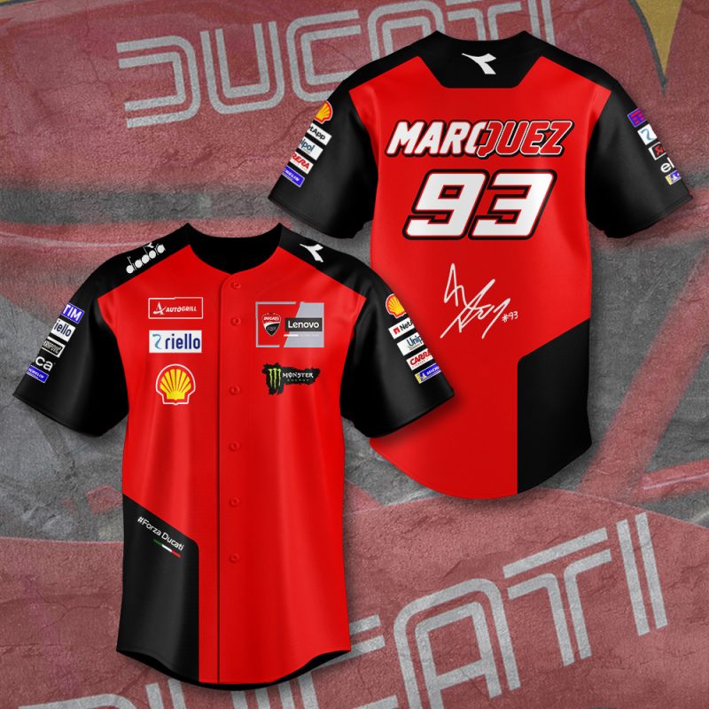 Ducati Lenovo Team x Marc Marquez Baseball Jersey BJG1018