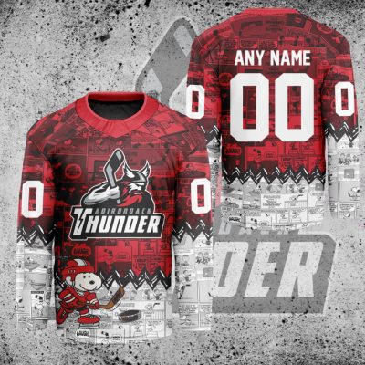 ECHL Adirondack Thunder Peanuts 75th Anniversary Hockey Jersey