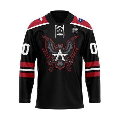 ECHL Allen Americans Personalized Black Lace Hockey Jersey