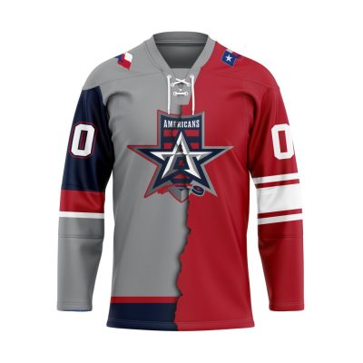 ECHL Allen Americans Personalized Mix Design Lace Hockey Jersey