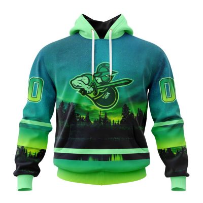 ECHL Atlanta Gladiators Design With Northern Lights Unisex Hoodie