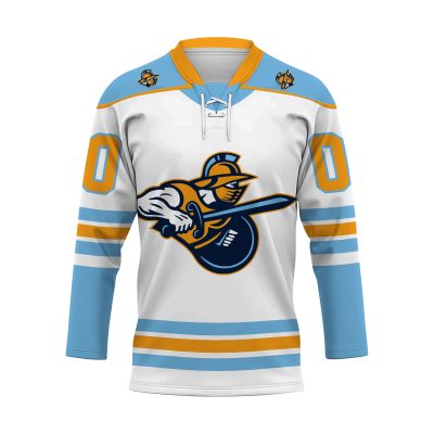 ECHL Atlanta Gladiators Personalized White Lace Hockey Jersey