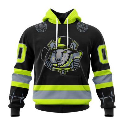 ECHL Bloomington Bison Design Honoring Firefighters Unisex Hoodie
