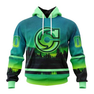 ECHL Cincinnati Cyclones Design With Northern Lights Unisex Hoodie