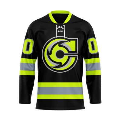 ECHL Cincinnati Cyclones Special Firefighters Design Lace Hockey Jersey