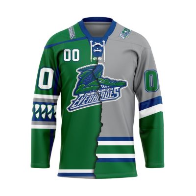 ECHL Florida Everblades Personalized Mix Design Lace Hockey Jersey