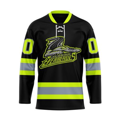 ECHL Florida Everblades Special Firefighters Design Lace Hockey Jersey