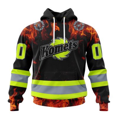 ECHL Fort Wayne Komets Design Honoring Firefighters Unisex Hoodie