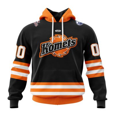ECHL Fort Wayne Komets Personalized Black Design Unisex Hoodie