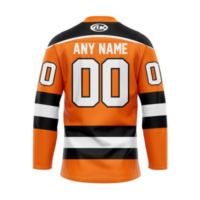 ECHL Fort Wayne Komets Personalized Orange Lace Hockey Jersey