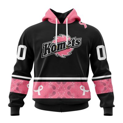 ECHL Fort Wayne Komets Special Pink Paisley Fights Breast Cancer Design Unisex Hoodie